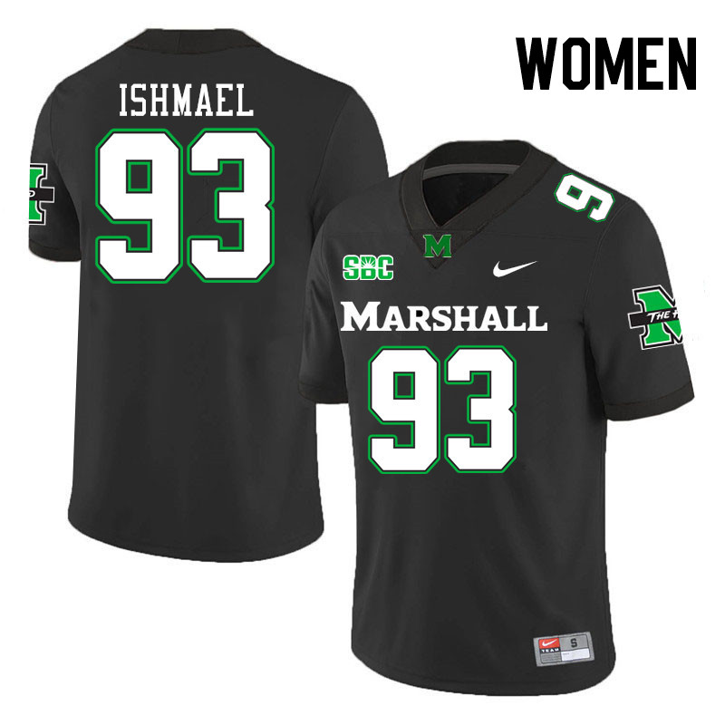 Women #93 Jabari Ishmael Marshall Thundering Herd SBC Conference College Football Jerseys Stitched-B
